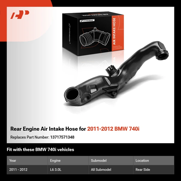 Rear Engine Air Intake Hose for 2011-2012 BMW 740i