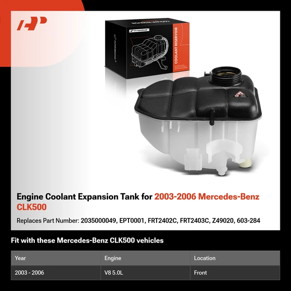 Engine Coolant Expansion Tank for 2003-2006 Mercedes-Benz CLK500