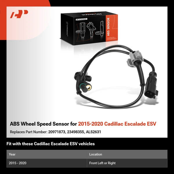 ABS Wheel Speed Sensor for 2015-2020 Cadillac Escalade ESV