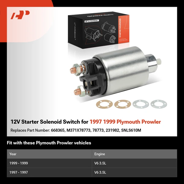 12V Starter Solenoid Switch for 1997 1999 Plymouth Prowler