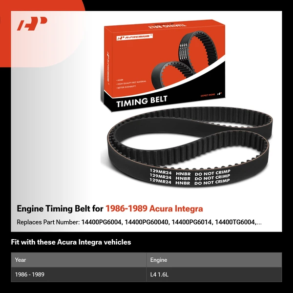 Engine Timing Belt for 1986-1989 Acura Integra
