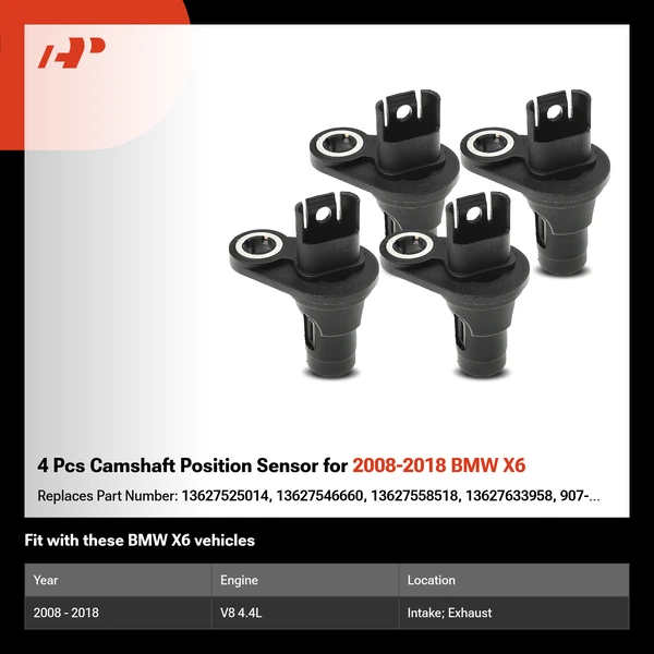 4 Pcs Camshaft Position Sensor for 2008-2018 BMW X6