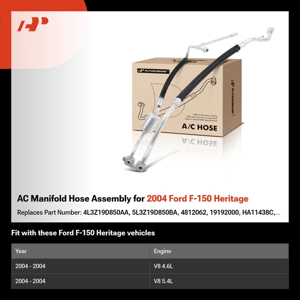 AC Manifold Hose Assembly for 2004 Ford F-150 Heritage
