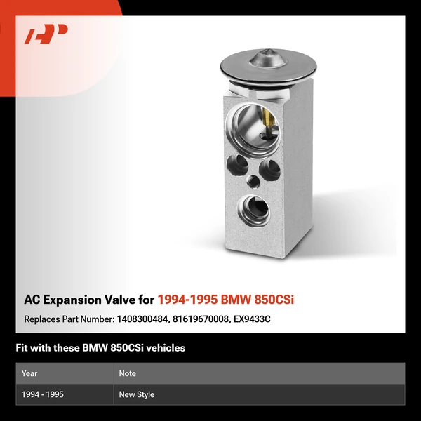 AC Expansion Valve for 1994-1995 BMW 850CSi