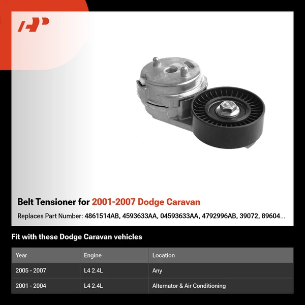 Belt Tensioner for 2001-2007 Dodge Caravan