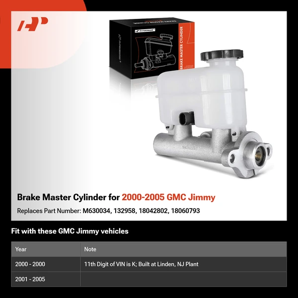 Brake Master Cylinder for 2000-2005 GMC Jimmy
