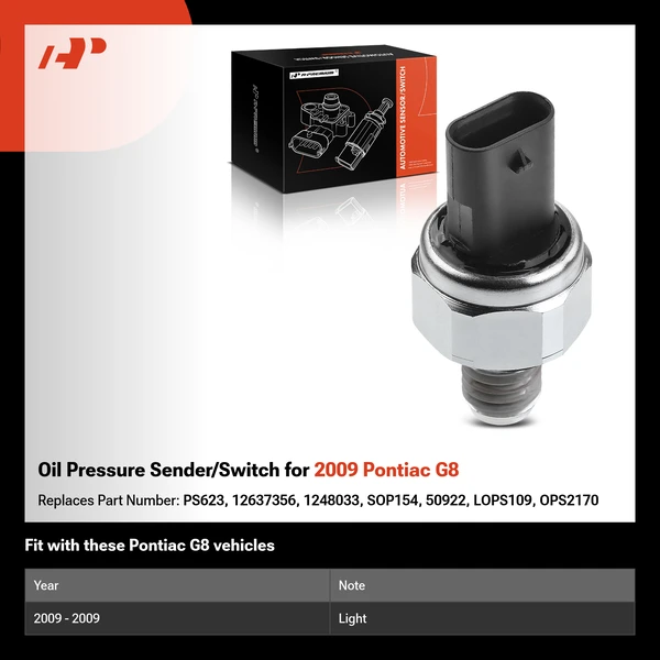 Oil Pressure Sender/Switch for 2009 Pontiac G8