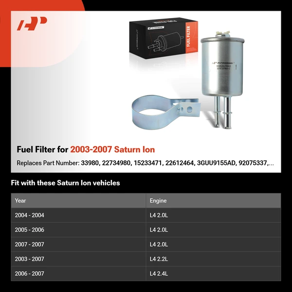 Fuel Filter for 2003-2007 Saturn Ion