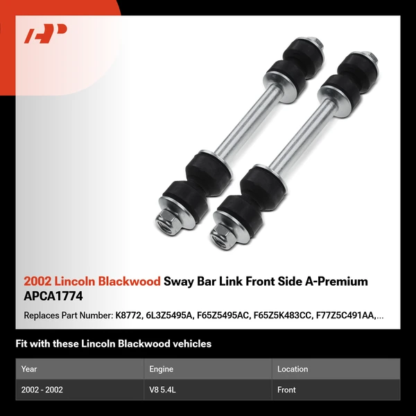 2002 Lincoln Blackwood Sway Bar Link Front Side A-Premium APCA1774