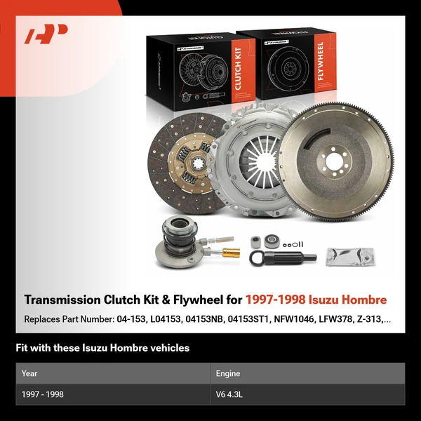 Transmission Clutch Kit & Flywheel for 1997-1998 Isuzu Hombre