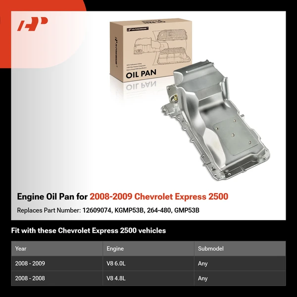Engine Oil Pan for 2008-2009 Chevrolet Express 2500