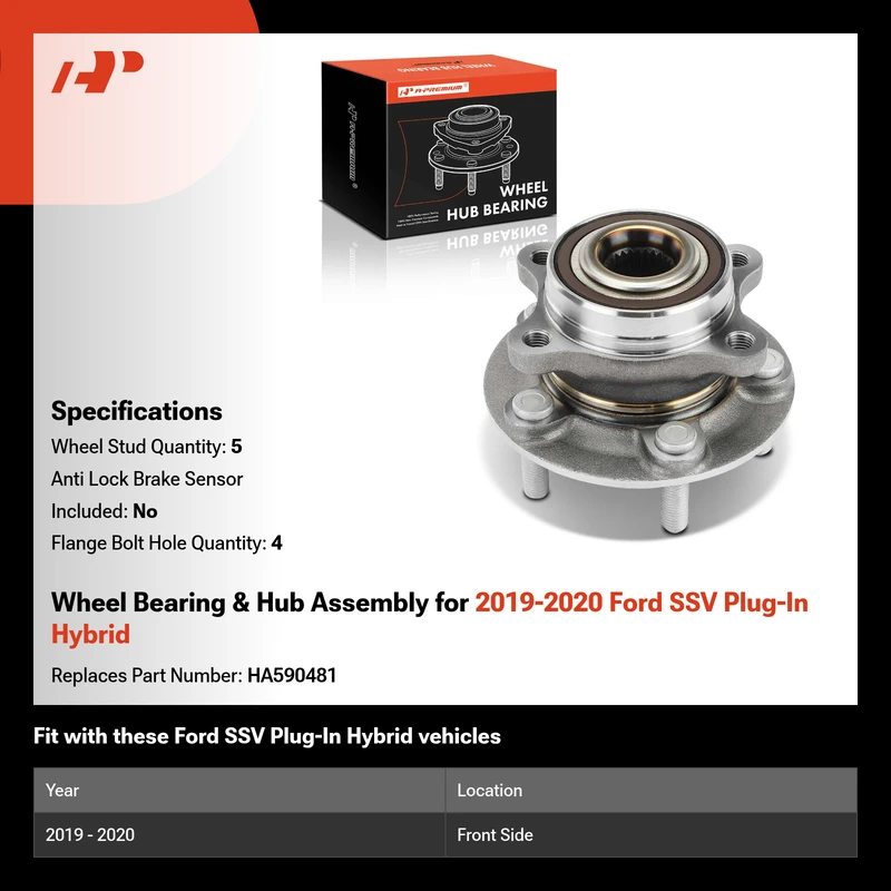 Wheel Bearing & Hub Assembly for 2019-2020 Ford SSV Plug-In Hybrid