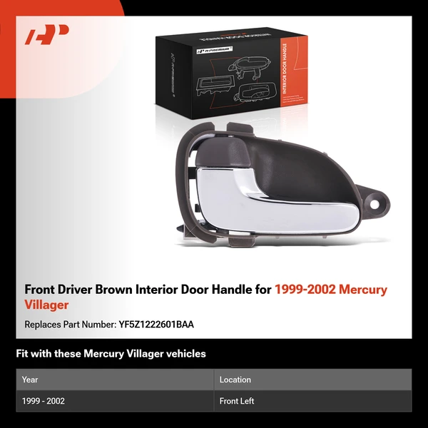 Front Driver Brown Interior Door Handle for 1999-2002 Mercury Villager