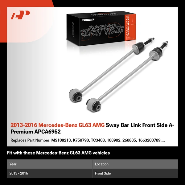 2013-2016 Mercedes-Benz GL63 AMG Sway Bar Link Front Side A-Premium APCA6952