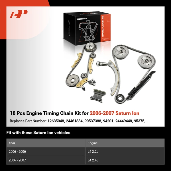 18 Pcs Engine Timing Chain Kit for 2006-2007 Saturn Ion