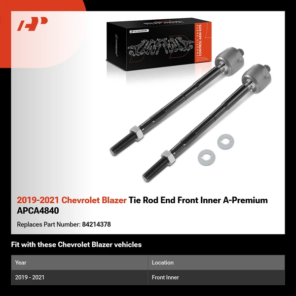 2019-2021 Chevrolet Blazer Tie Rod End Front Inner A-Premium APCA4840