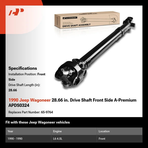 1990 Jeep Wagoneer 28.66 in. Drive Shaft Front Side A-Premium APDS0324