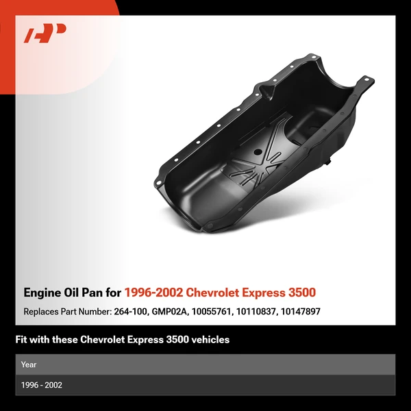Engine Oil Pan for 1996-2002 Chevrolet Express 3500