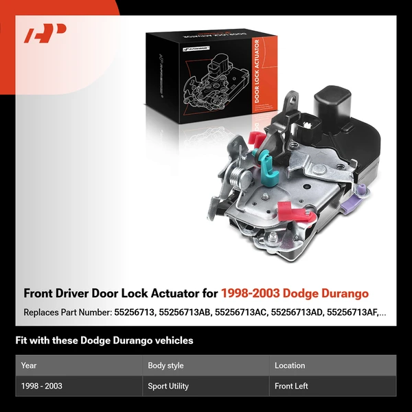 Front Driver Door Lock Actuator for 1998-2003 Dodge Durango