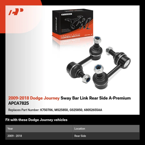 2009-2018 Dodge Journey Sway Bar Link Rear Side A-Premium APCA7825