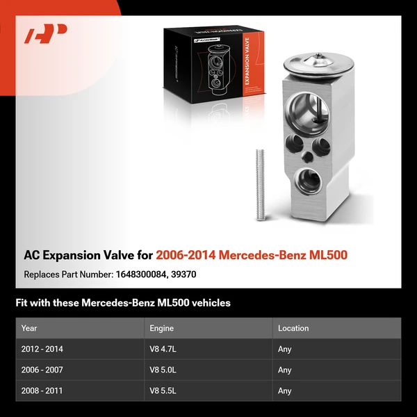 AC Expansion Valve for 2006-2014 Mercedes-Benz ML500