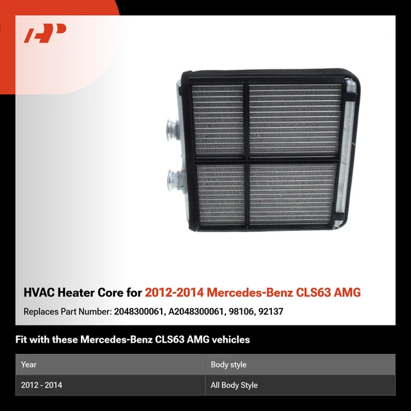 HVAC Heater Core for 2012-2014 Mercedes-Benz CLS63 AMG