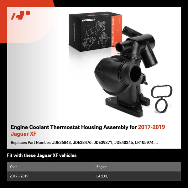 Engine Coolant Thermostat Housing Assembly for 2017-2019 Jaguar XF