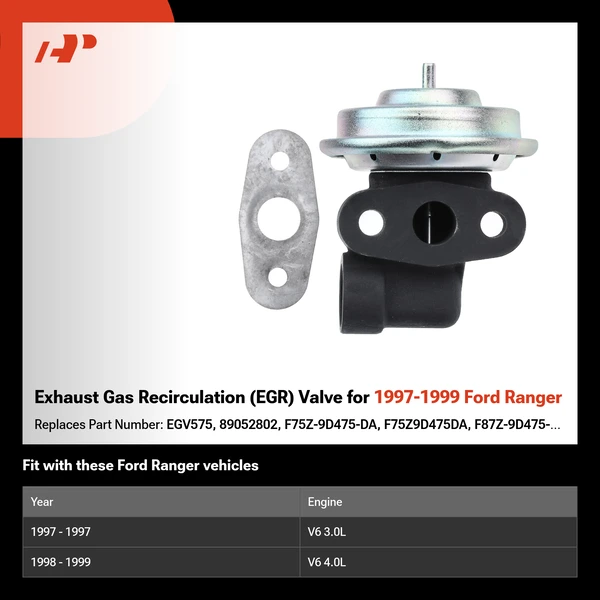 Exhaust Gas Recirculation (EGR) Valve for 1997-1999 Ford Ranger