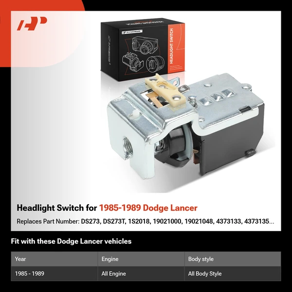 Headlight Switch for 1985-1989 Dodge Lancer
