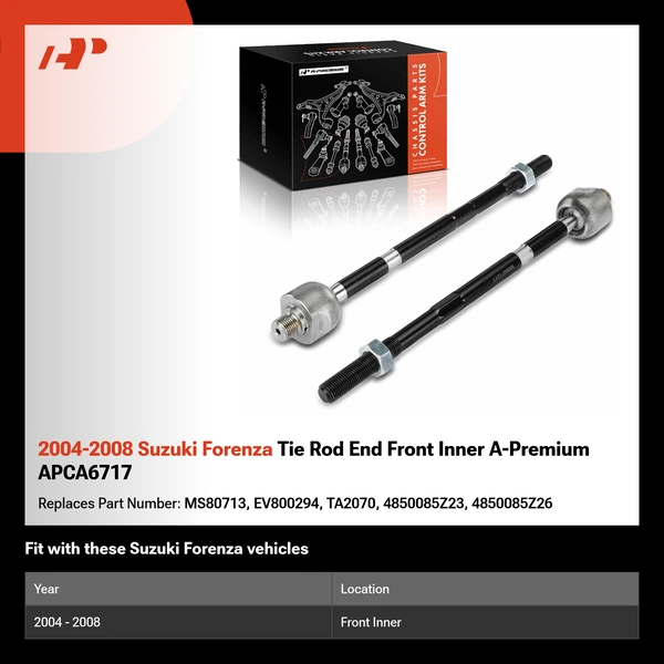 2004-2008 Suzuki Forenza Tie Rod End Front Inner A-Premium APCA6717