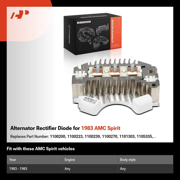 Alternator Rectifier Diode for 1983 AMC Spirit