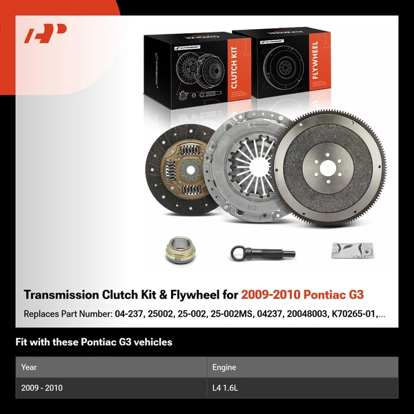 Transmission Clutch Kit & Flywheel for 2009-2010 Pontiac G3