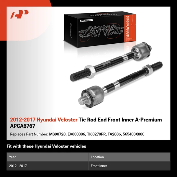 2012-2017 Hyundai Veloster Tie Rod End Front Inner A-Premium APCA6767
