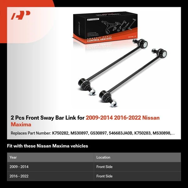 2 Pcs Front Sway Bar Link for 2009-2014 2016-2022 Nissan Maxima