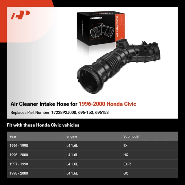Air Cleaner Intake Hose for 1996-2000 Honda Civic