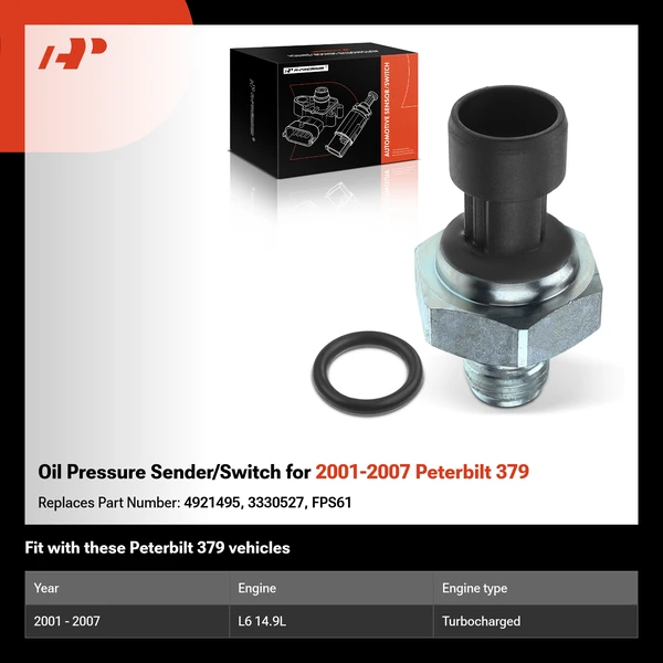 Oil Pressure Sender/Switch for 2001-2007 Peterbilt 379