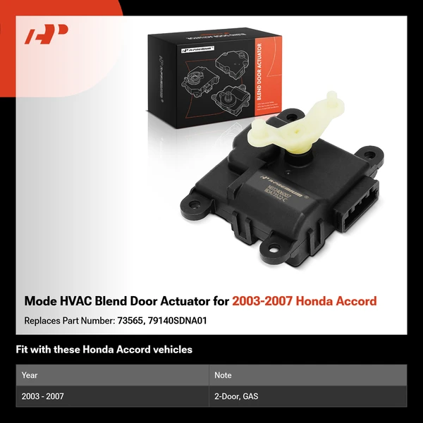 Mode HVAC Blend Door Actuator for 2003-2007 Honda Accord