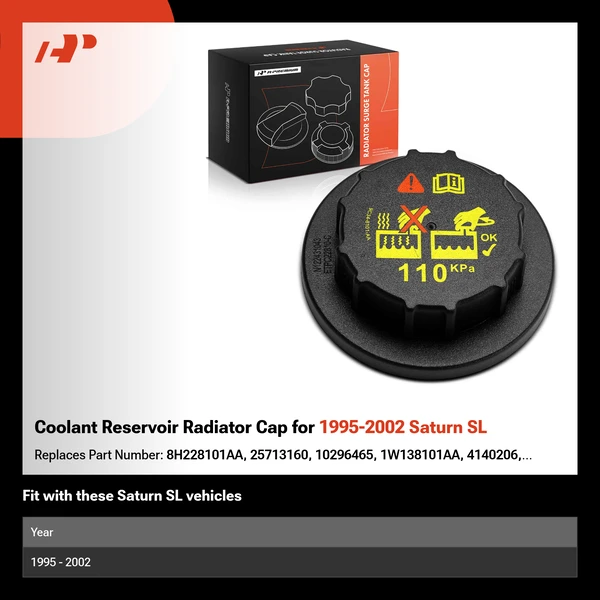 Coolant Reservoir Radiator Cap for 1995-2002 Saturn SL