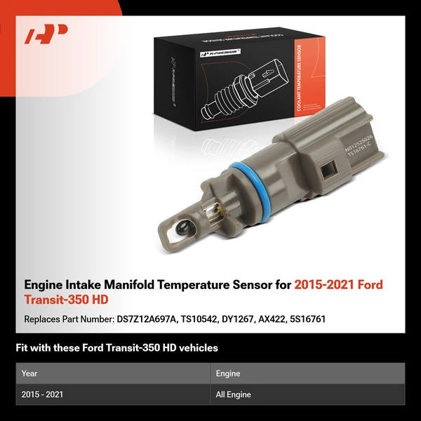 Engine Intake Manifold Temperature Sensor for 2015-2021 Ford Transit-350 HD