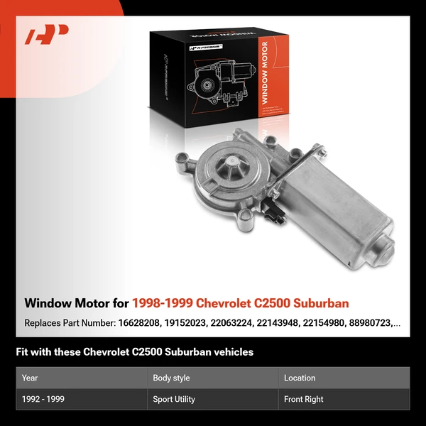 Window Motor for 1998-1999 Chevrolet C2500 Suburban
