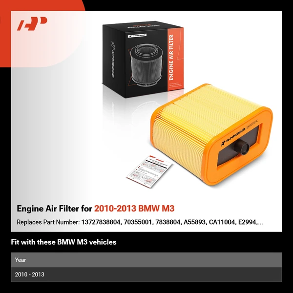 Engine Air Filter for 2010-2013 BMW M3