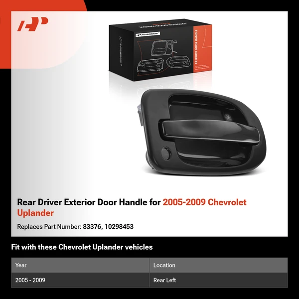 Rear Driver Exterior Door Handle for 2005-2009 Chevrolet Uplander