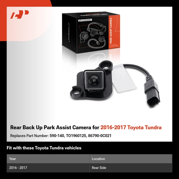 Rear Back Up Park Assist Camera for 2016-2017 Toyota Tundra