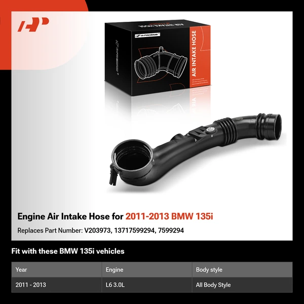 Engine Air Intake Hose for 2011-2013 BMW 135i