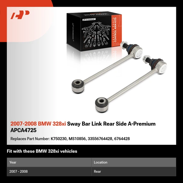 2007-2008 BMW 328xi Sway Bar Link Rear Side A-Premium APCA4725
