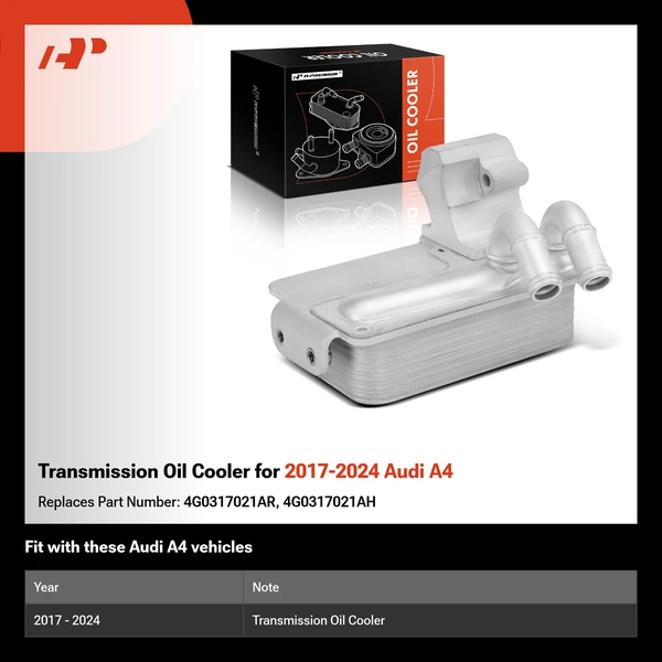 Transmission Oil Cooler for 2017-2024 Audi A4