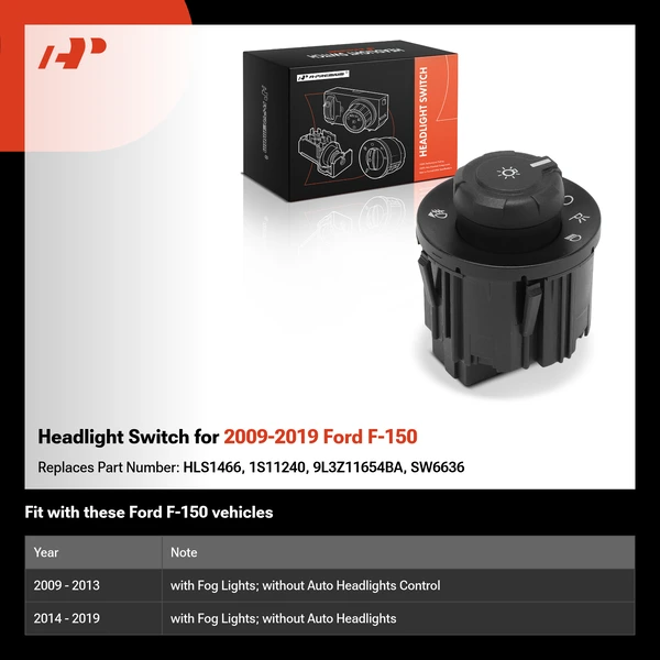 Headlight Switch for 2009-2019 Ford F-150