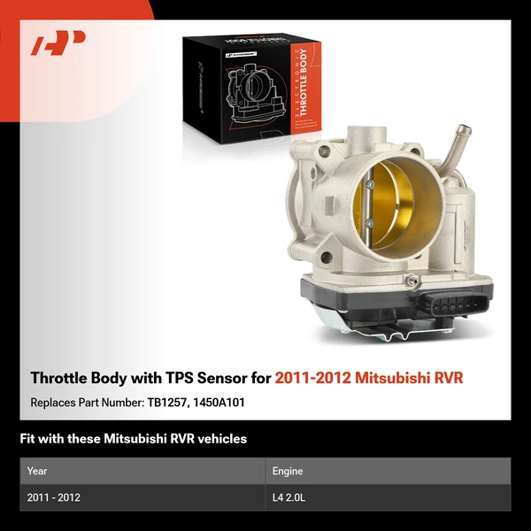 Throttle Body with TPS Sensor for 2011-2012 Mitsubishi RVR