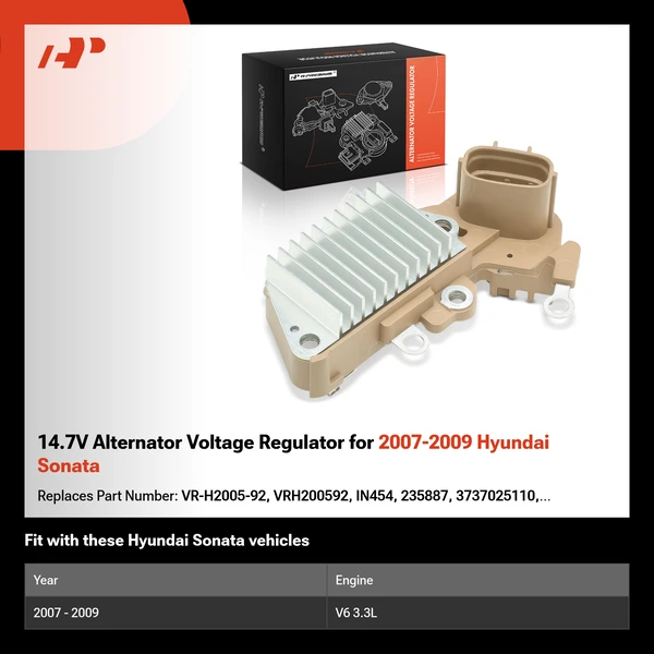 14.7V Alternator Voltage Regulator for 2007-2009 Hyundai Sonata