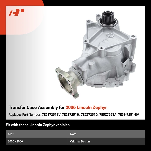 Transfer Case Assembly for 2006 Lincoln Zephyr